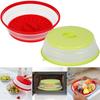 1/2 Pcs Microwave Splash Cover High Temperature Resistant Microwave Guard Lid Foldable Food Heating Cover with Handle Steam Vent