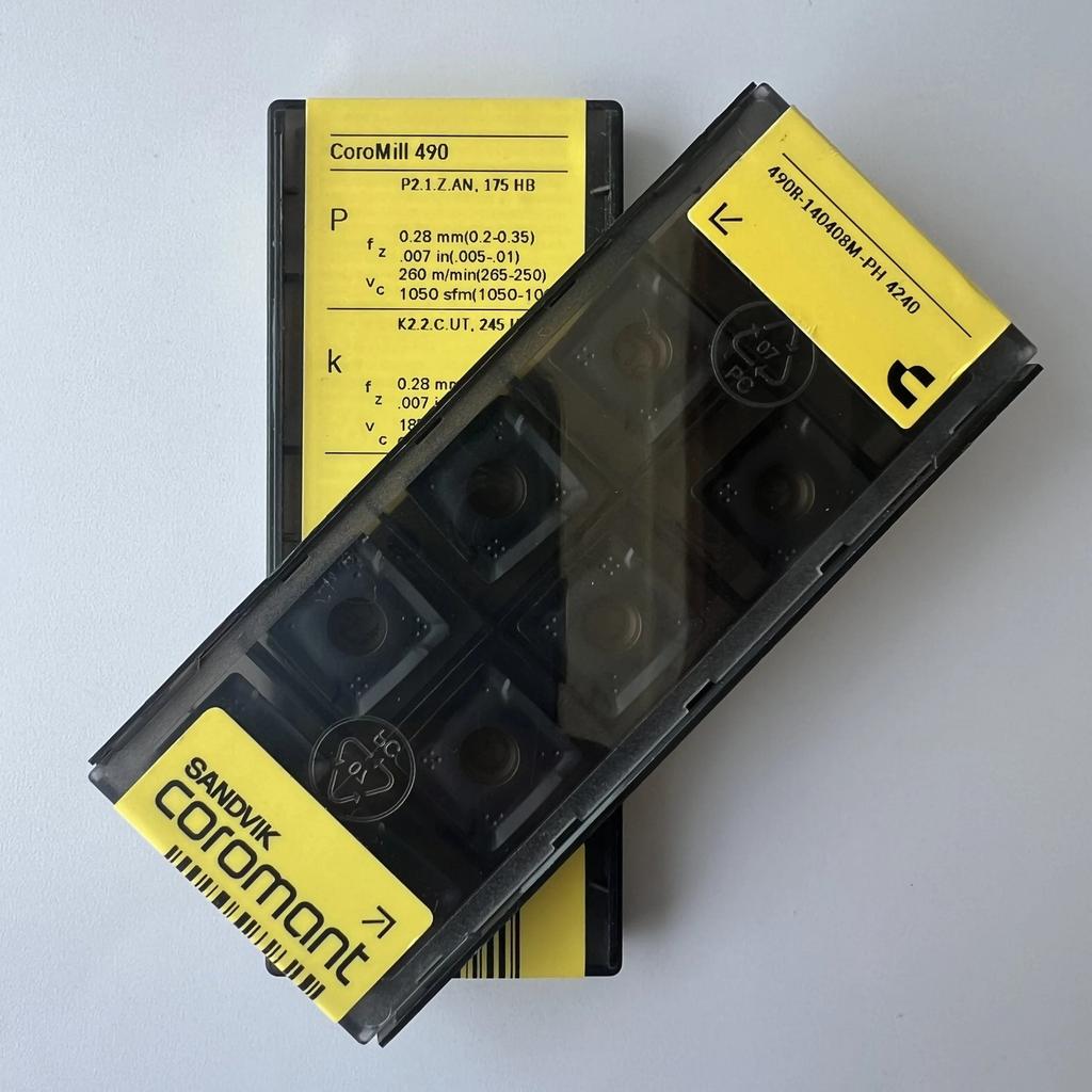 SANDVIK / 490R-140408M-PH 4240 / Industrial indexable Carbide Inserts 10 Pcs