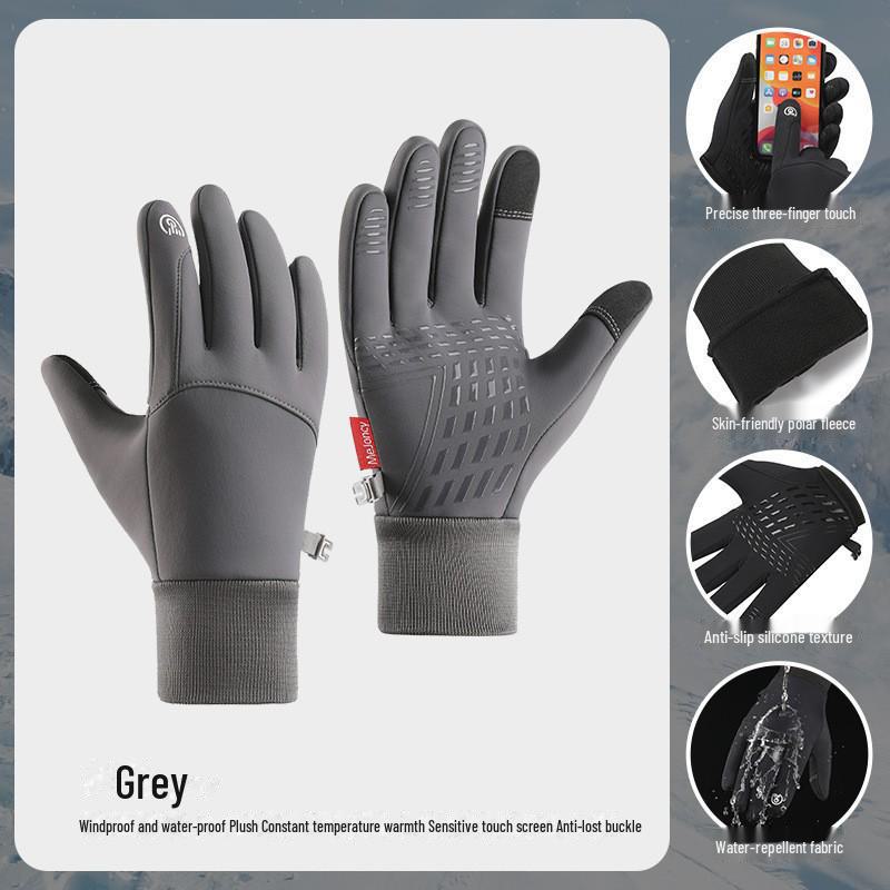 Herren Warme Winddichte und Wasserdichte Touchscreen-Handschuhe für Herbst/Winter Sportarten, Skifahren, Radfahren und Bergsteigen.