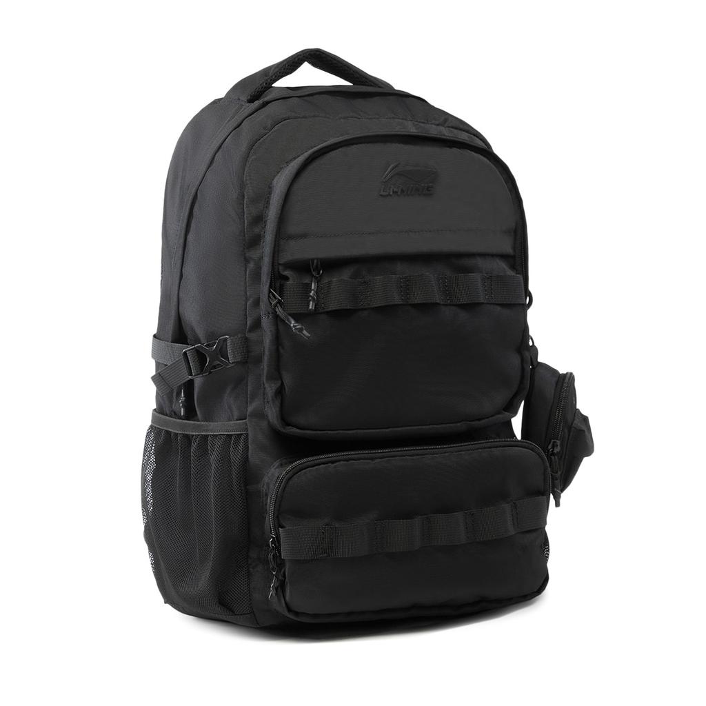 Li Ning Polyester Backpack Unisex Black ABSU515-3