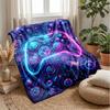 Futuristic Gaming Controller Theme blanket Lightweight Warm Flannel Blanket Decorative Throw Blanket for Home Decoration
