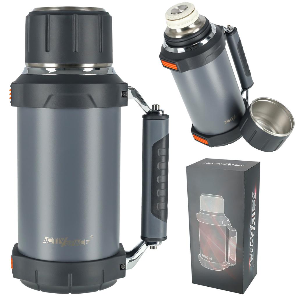 Insulated Travel Mug For Coffee & Tea 2 Liters Premium