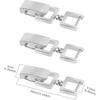 White Gold/Gold Plated 3pcs Fold Over Clasp Set for Bracelet or Necklace Making Jewelry Extender(White Gold 6.5mm)