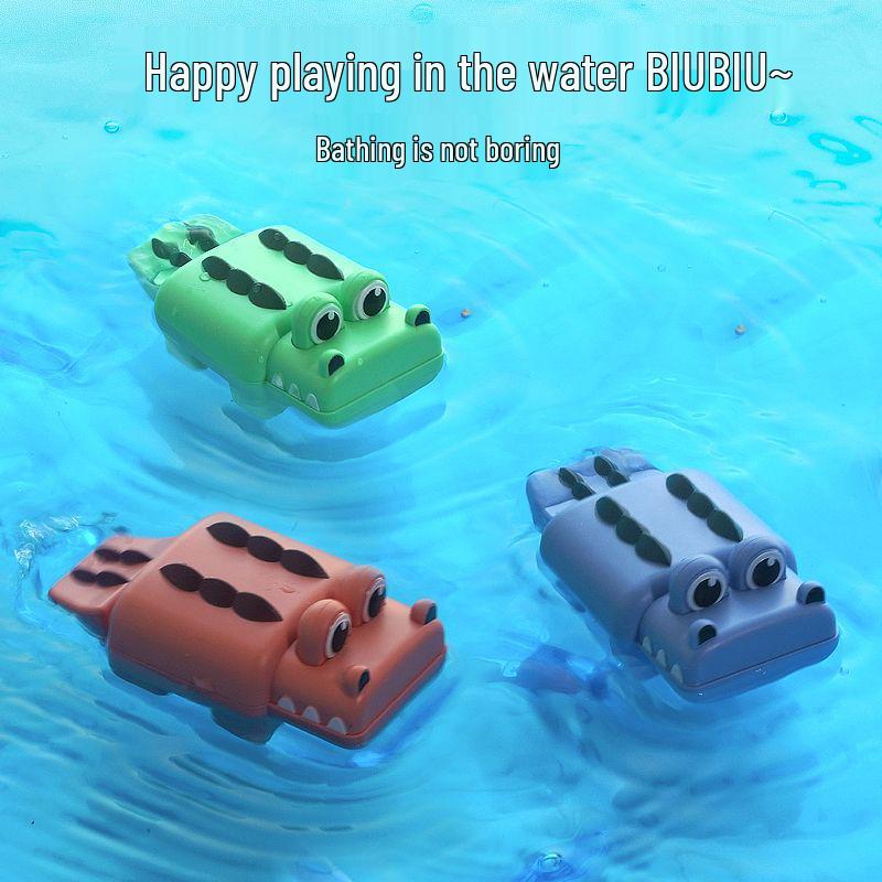 Children's Wind-up Crocodile Bath Toy - Summer Swimming Fun for Babies