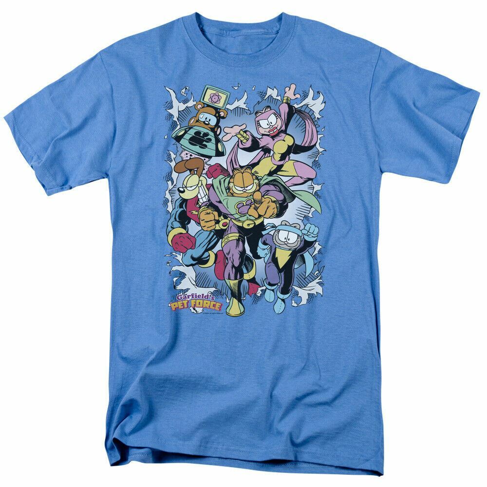 Garfield Ripped T Shirt Mens Licensed Cat Jim Davis Comic Tee Carolina Blue XXXXL