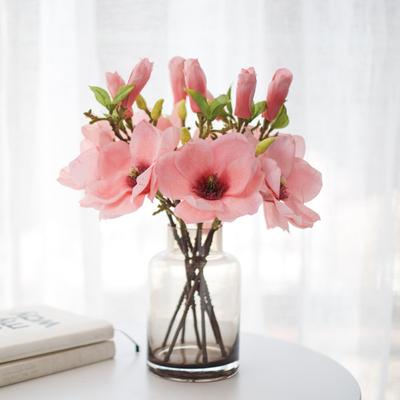 Artificial  Flower Single Stem Magnolia Flower For Room Decoration Wedding Ornament