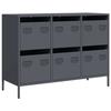 VidaXL Buffet anthracite 101,5x39x73,5 cm acier laminé à froid, meuble de rangement, meuble de rangement de cuisine, meuble 851264