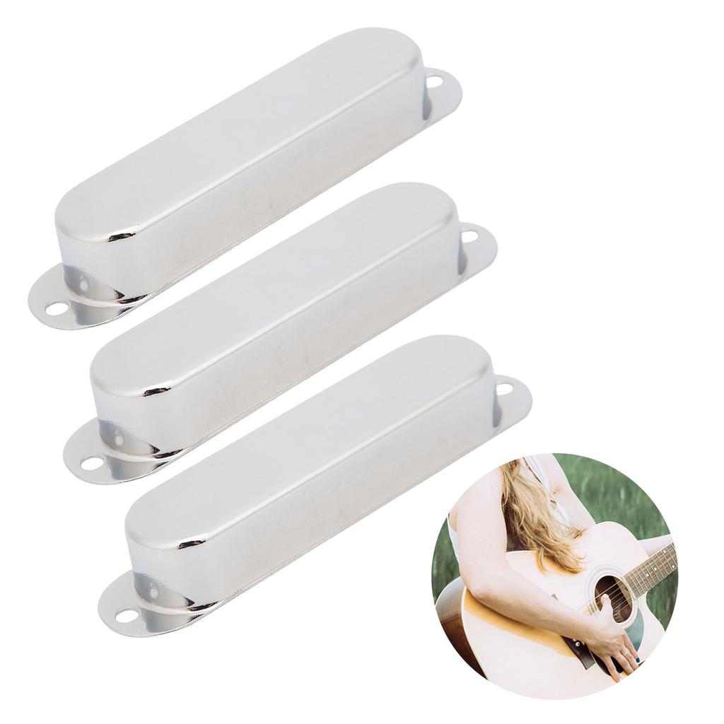 3Pcs Closed Pickup Cover Single No Hole Brass Instrument Guitar Musical Accessories