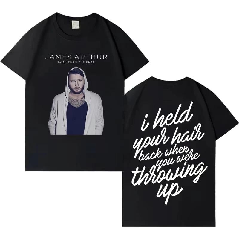 

James Arthur 2026 Pop Pattern Mens TShirt Double Sided Print HighQuality Aesthetic Street Style Short Sleeve TShirt S