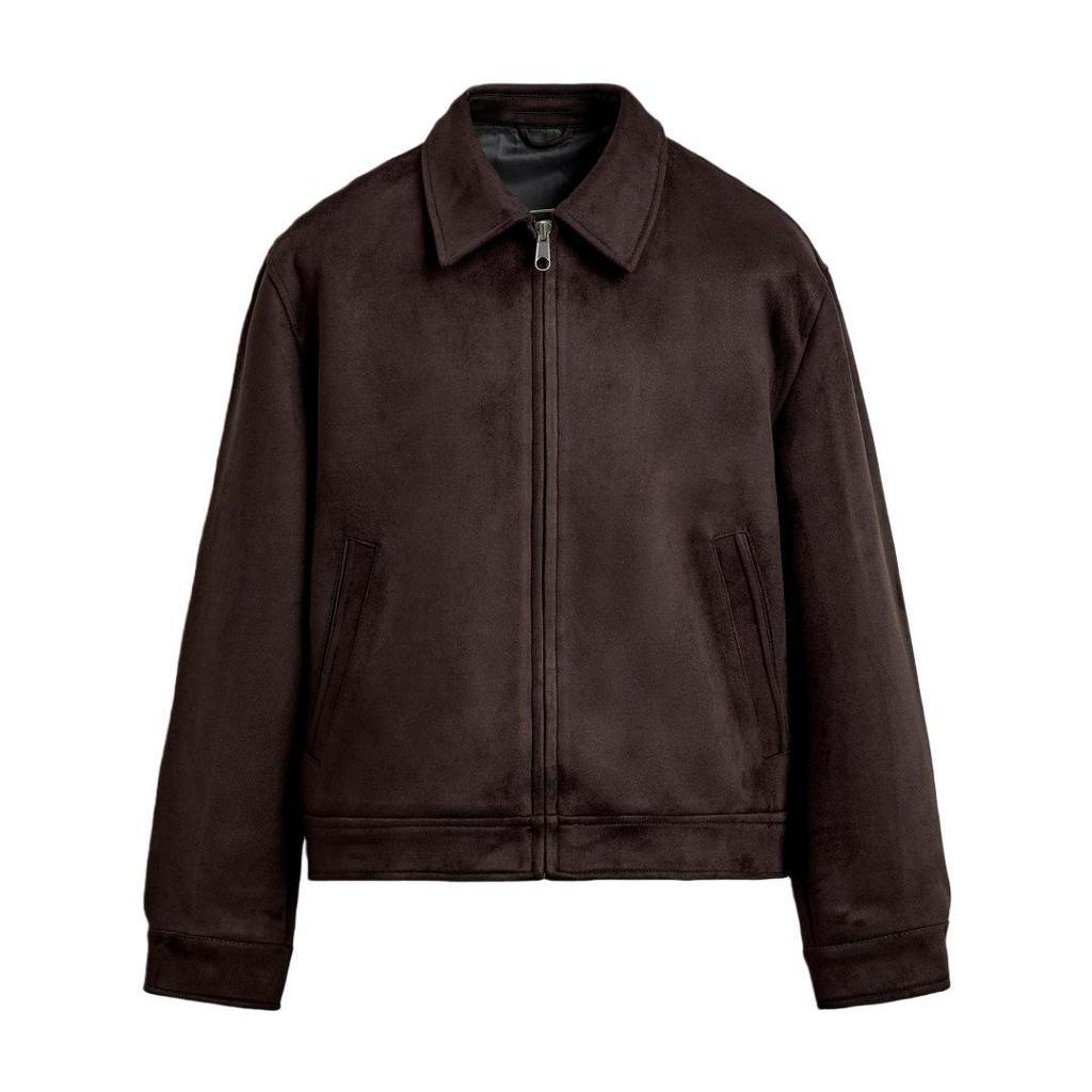 Herren Herbst Slim Fit Wildlederjacke - Trendiger, Gutaussehender Stil, Gerader Schnitt Oberbekleidung