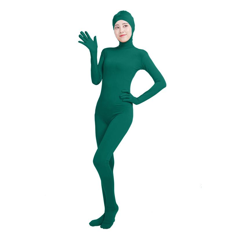Mono de lycra de cuerpo entero con cara abierta para cosplay de actuación en escenario de anime