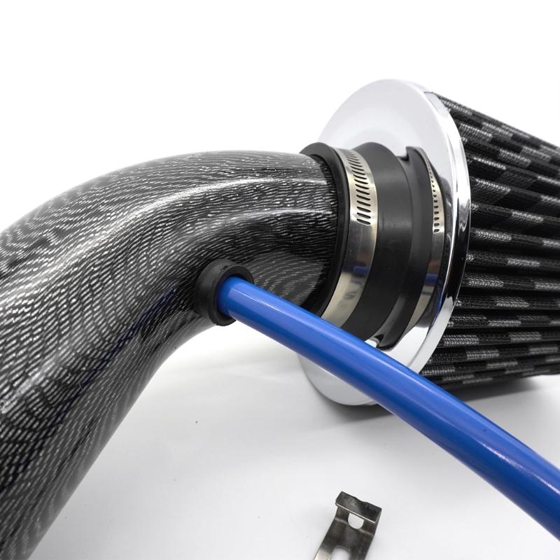 Auto Cold Air Intake Pipe 76mm 3 Inch Universal Turbo Filter Aluminum Automotive Air Filter Induction Flow Hose Pipe Kit