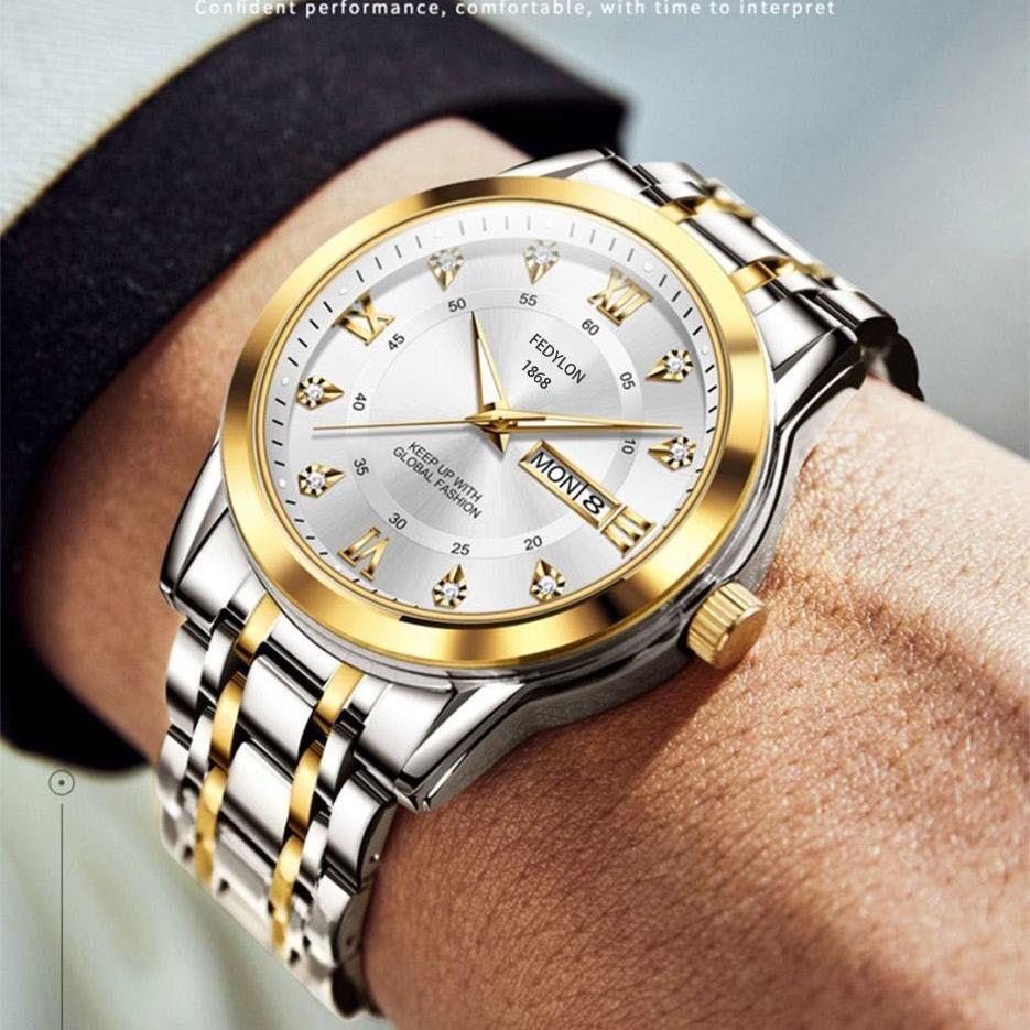 Montre Étanche Nouvelle Montre Homme Calendrier Double Anglais Montre à Quartz Lumineuse