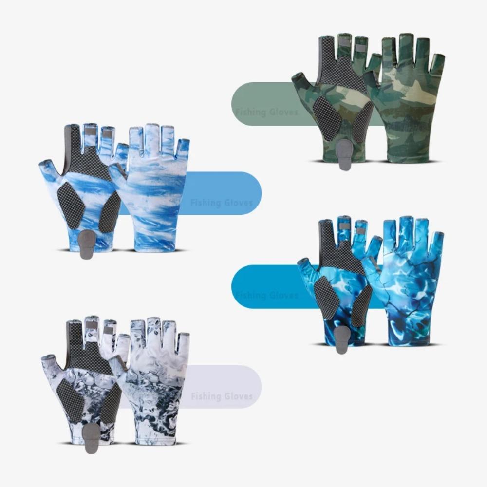 BEPAN Fishing Gloves Half Finger Anti-slip Quick-drying Sun Protection Breathable Profession Summer OutdoorFishing Bicycleridinggloves