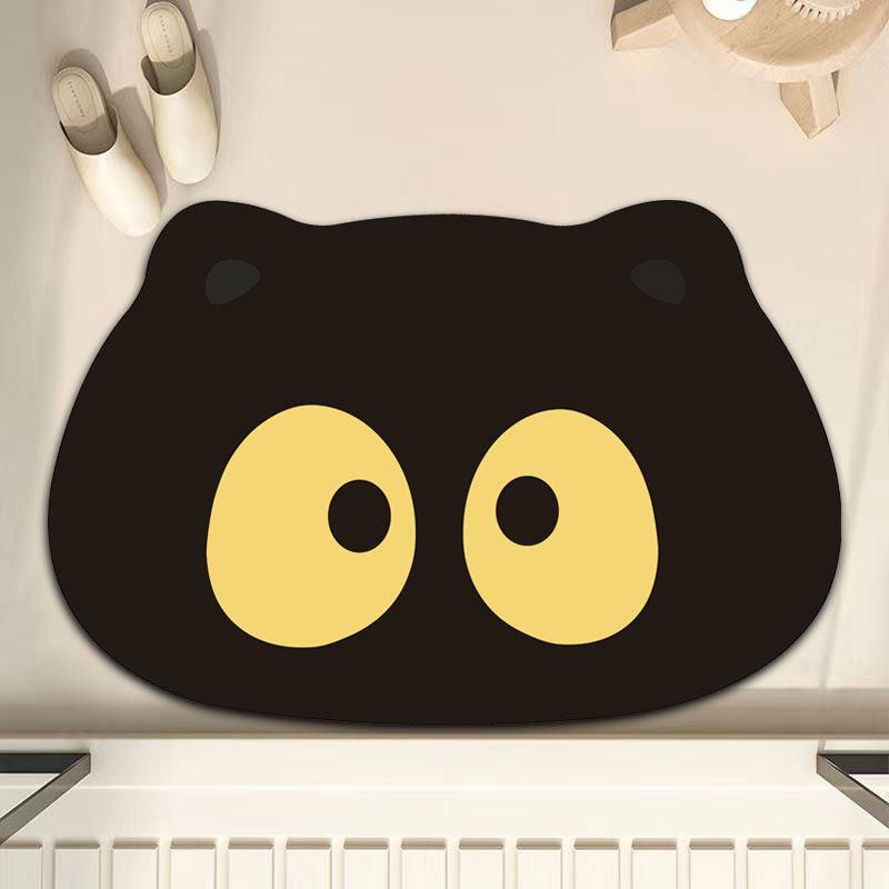 Cartoon Kitten Quick-Dry Non-Slip Bathroom Mat
