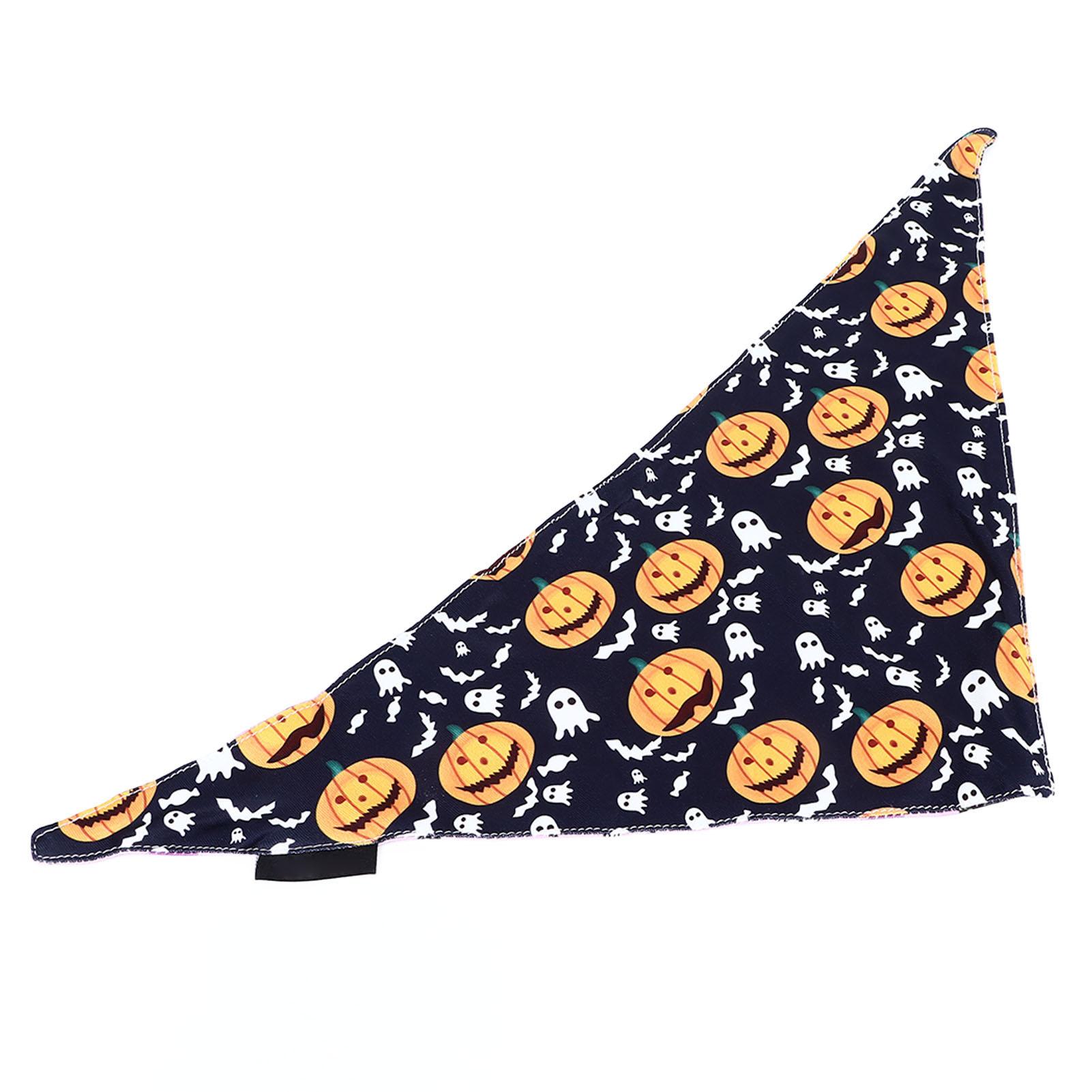 Halloween Dog Bandana Pumpkin Spider Pattern Pet Dog Triangle Bibs Scarf for Halloween Pet Costume Accessories