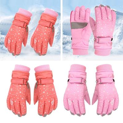 1 paar Kinder Mädchen Winter Verdicken Warme Handschuhe Winddicht Wasserdicht Outdoor Skifahren Radfahren Sport Fäustlinge