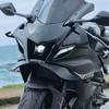 For YAMAHA R7 2022-2025 Motorcycle Beak Winglet Downforce Naked ABS Plastic Frontal Spoilers Front Lower Lip Spoiler Fixed Wing