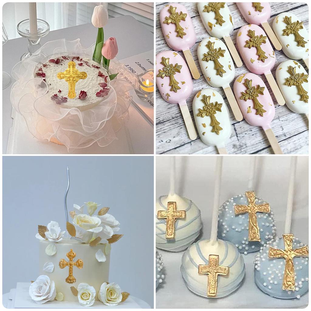 Silikonové formy na kříž, reliéfní formy na fondán, nástroje na zdobení dortů, cukrovinky, pryskyřice, hlíny, čokoládové gumpaste formy