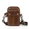 Men's Waist Bag Mobile Phone Oil Wax Leather Pants Hanging Retro Large Capacity Outdoor Crossbody Backpack Small Size