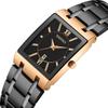 Men's Square Quartz Waterproof Business Watch, Automatic & Non-Mechanical