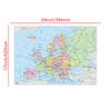for Home Office Classroom,Travel/Educational Supplies,Europe Map (Chinese Version) Political Distribution Map Backdrop