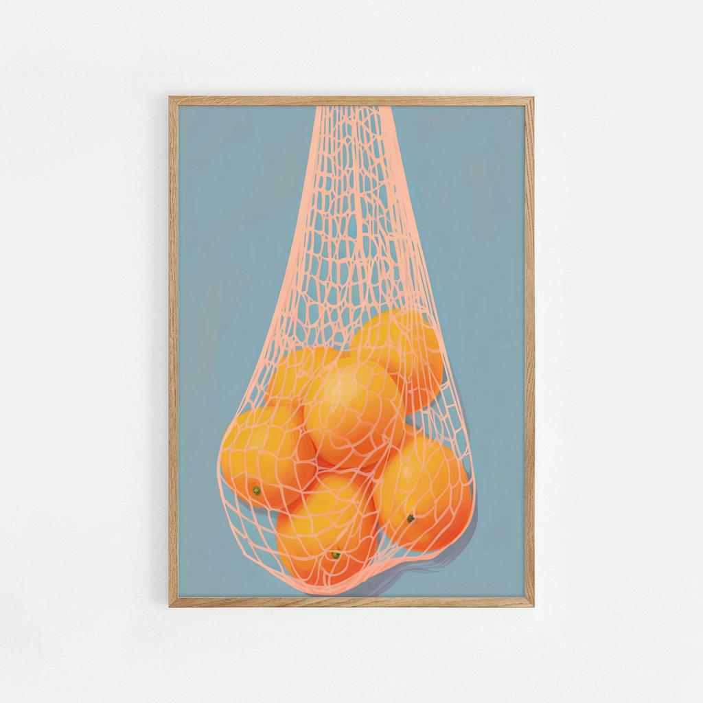 Minimalist Modern Abstract Fruit Wall Art Print Orange Peaches Strawberry Watermelon Tomato Lemon Fig Canvas Poster Home Decor