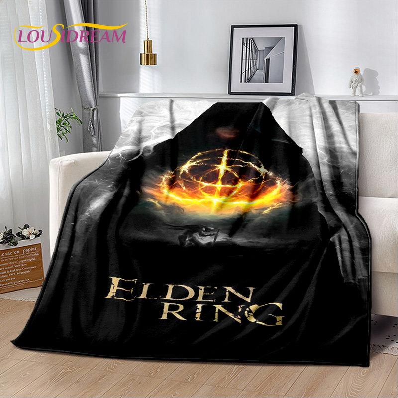 Elden Ring 3D Printed Game Gamer Soft Plush Blanket,Flannel Blanket Throw Blanket for Living Room Bedroom Bed Sofa Picnic Cover