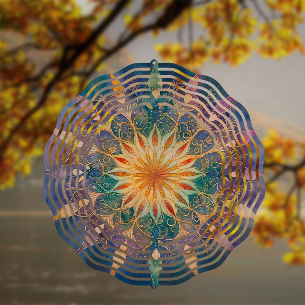 10-calowy wiszący dzwonek wietrzny dekoracja ogrodowa na zewnątrz z hakiem obrotowym 360° idealny na wiosnę lato na patio podwórko kreatywny pomysł na prezent