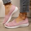 Zapatillas de deporte sin cordones de malla transpirable para mujer: zapatos planos cómodos de moda de verano 2025