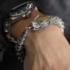 Mens Dragon Bone Style Electroplated Copper Bracelet Retro Bold Fashion Accessory Daily Wear Gift