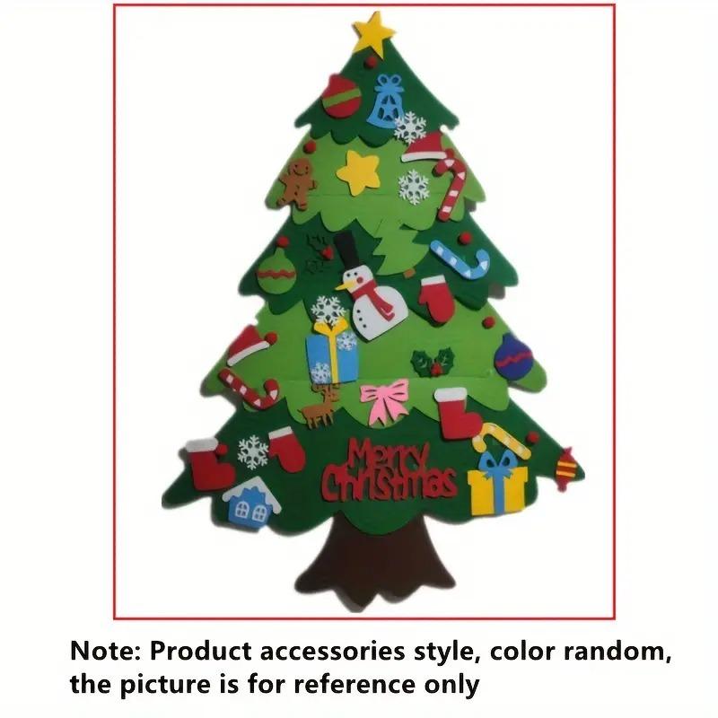 DIY Felt Christmas Tree Ornaments Handmade Hanging Decor for Kids Room Door Wall Xmas Party Gift Set