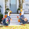 Gardener Porch Goose Outfit Set 2 Piece Clothes Fits 23 Inch Cement Plastic Goose Statue   Includes Hat  Scarf  Watering Can  Flower Pot  Tools