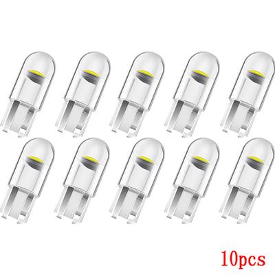 10 Stück T10 W5W LED Auto Transparentglas COB Lichter Innenraumleuchte Leselampe Tagfahrlicht Glühbirne Kennzeichenleuchte Autosignalleuchte Rücklicht