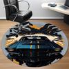 1pc Car Flames Office Round Area Rug, Under Office Chairs Bedroom Living Room Home Decor, Room Deco