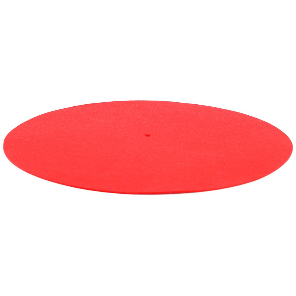 Phonograph Wool Pad Antiskid Shockproof Turntable Red Mat for Record Players 30cm
