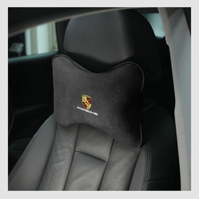 Zamszowa Poduszka Pod Szyję Zagłówek Zagłówek Fotela Samochodowego Relaks Ochrona Do 911 718 Cayenne Cayman Panamera Macan Taycan Boxster