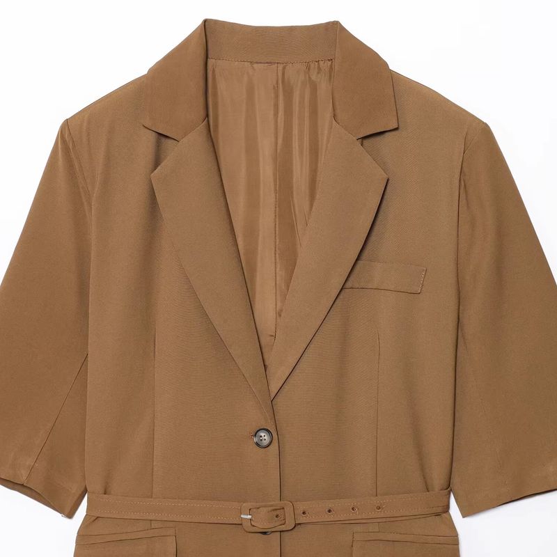 Araltay New Arrival Fashion Style Women's Clothing Fashion with Belt Short Sleeve Suit Outwear Wide Suit Shorts