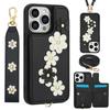 Crossbody Flip Leder Handyhülle Für iPhone Air 17 16E 15 16 14 13 12 11 Pro Max XR XS Max 7 8 Plus SE Geldbörse Handgelenkband Abdeckung