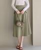 LUSIDA Rustling Pocket A-Line Skirt_2 Colors