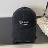 Vintage Korean Style Cotton Baseball Cap With Embroidered Logo And Adjustable Fit For Casual Wear