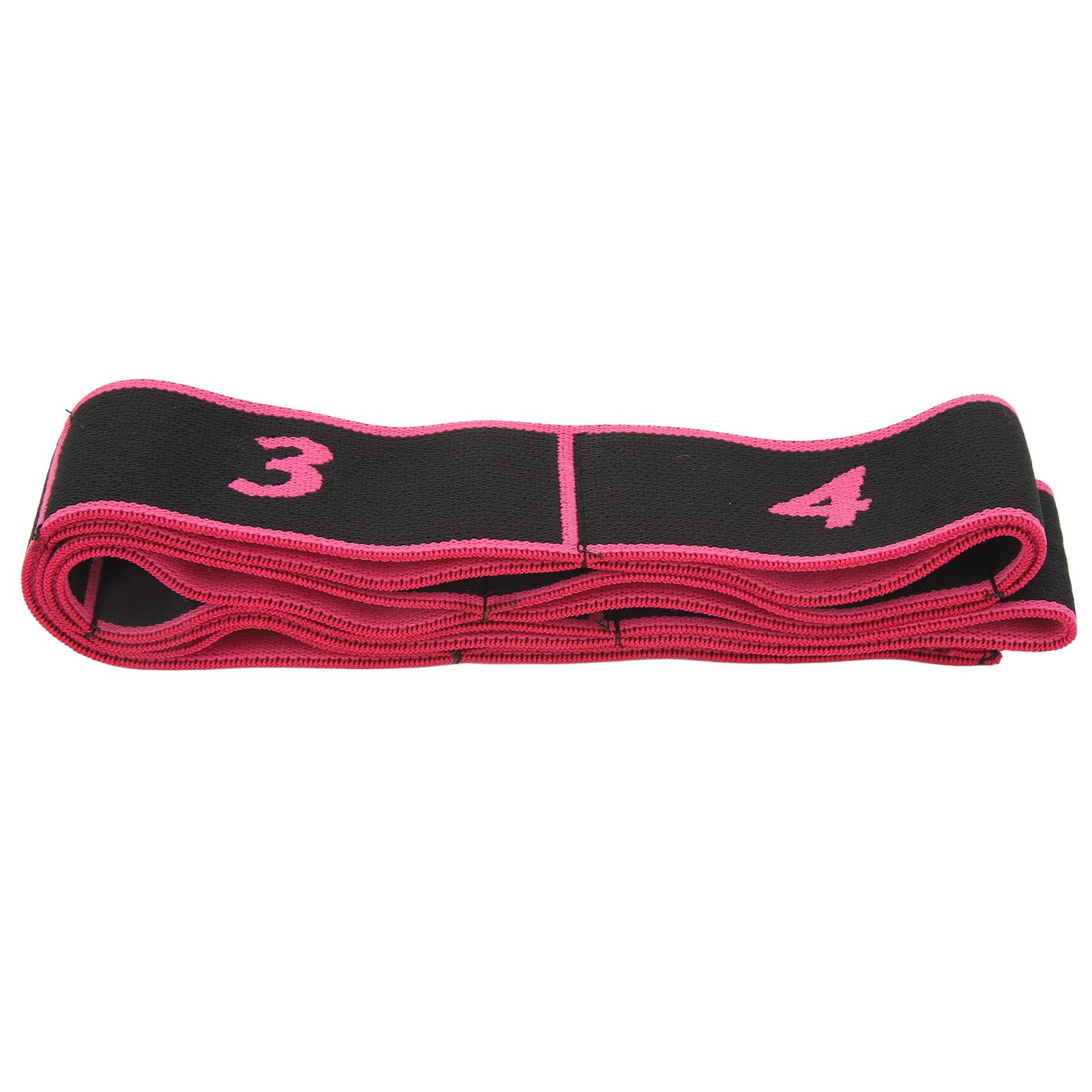 Yoga Stretch Exercise Band High Elasticity Numbers Print Sports Resistance Strap for Fitness