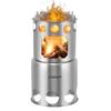 Outdoor Stainless Steel Stove Portable Stainless Steel Lightweight Wood Stove Outdoor Cooking Picnic Camping Burning Stove