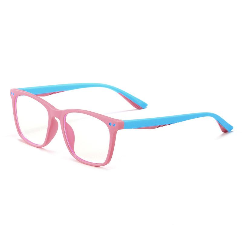 

TR90 Children Anti Blue Light Computer Glasses for Boys and Girls Simple Small Square Frame Optical Prescription Myopia Glasses Single Version&1.56&None розовый