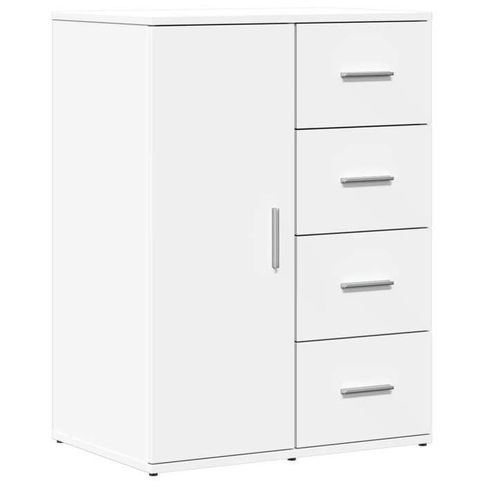 VidaXL Buffet, Sideboard with Drawers and Door, Living Room Dining Room Interior Storage Furniture, Modern, White 840534
