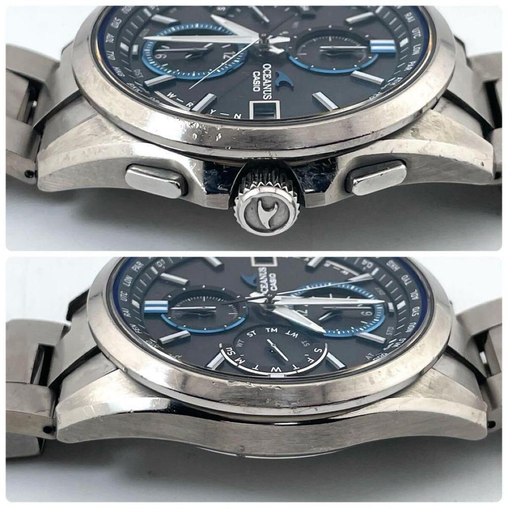 CASIO OCEANUS Solar Chronograph Date Watch Quartz Round Radio-Controlled Men's OCW-T2600