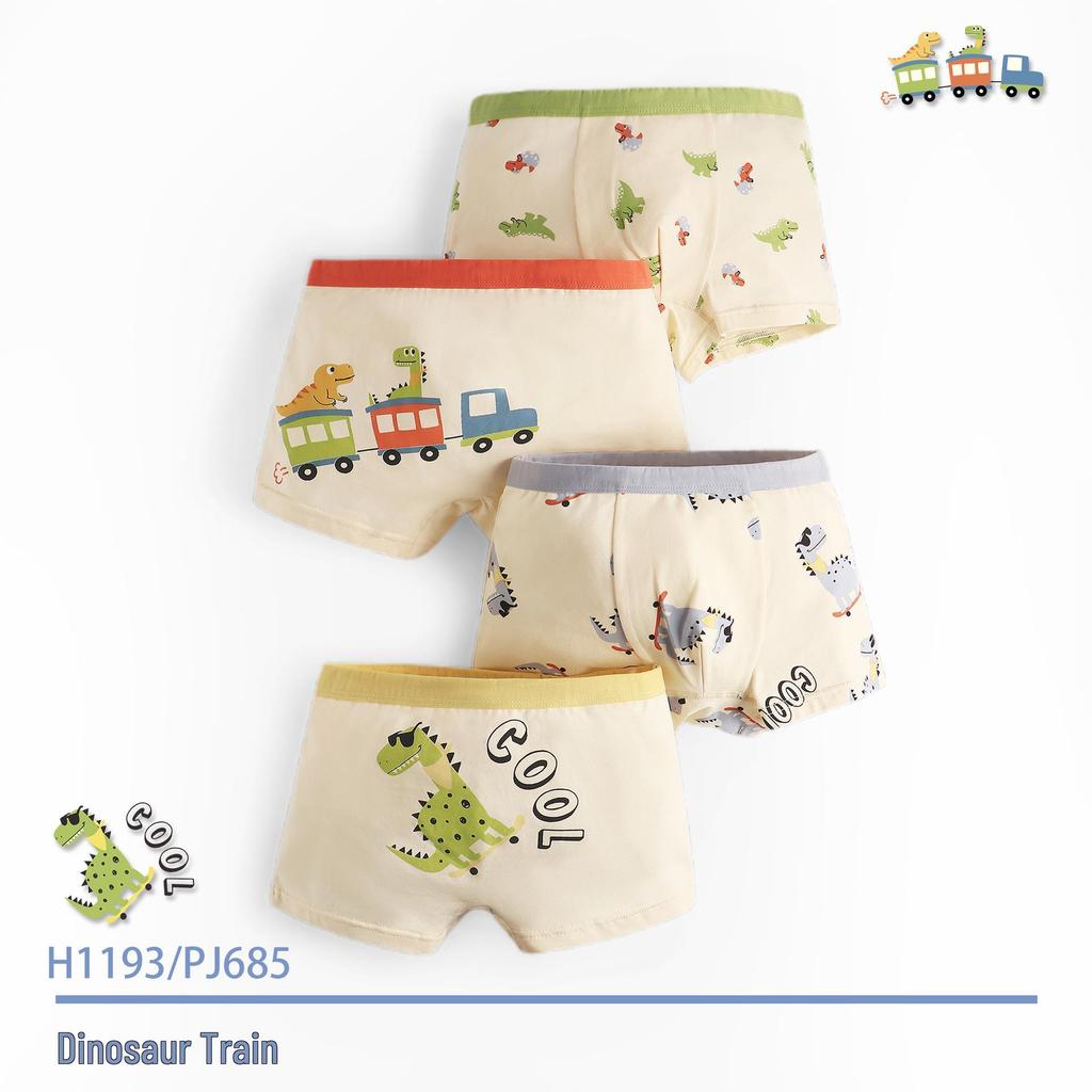 Calzoncillos bóxer de algodón antibacteriano para niño con dibujos animados, paquete de 5