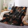 1PC The Vampire Patterned Flannel Blanket Suitable For All Seasons for Home Decor Warmth and Comfort Gifts Holiday Present