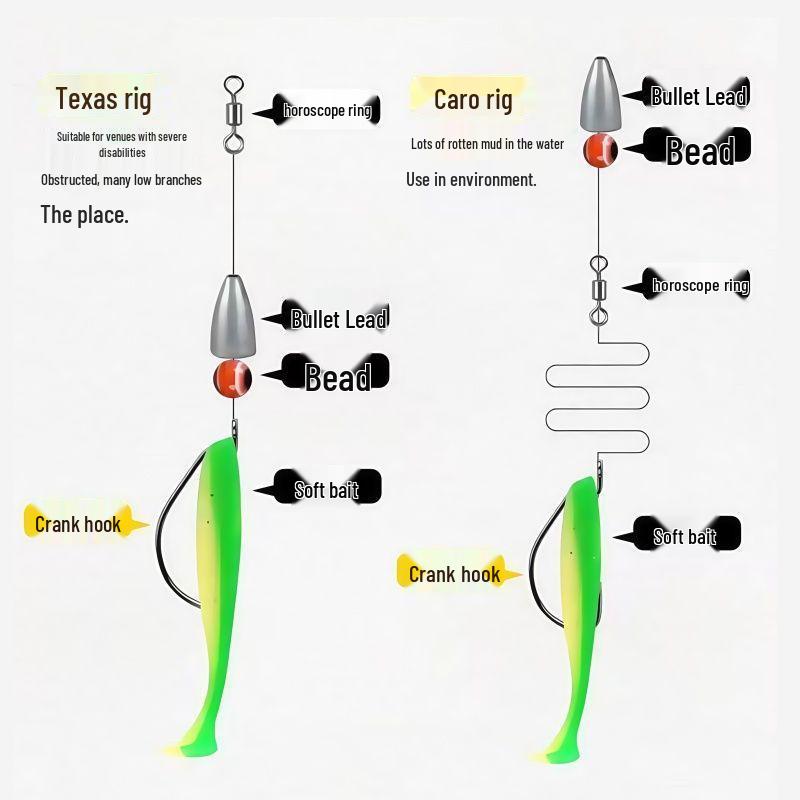 Reinforced 9003 Crank Hook for Sea Fishing, Bass & Perch, Texas Rig Soft Bait