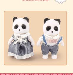 Non-Toxic Simulation Forest Rabbit Family Diy Playset Mini Rabbit Bear Figure Toy Dolls Kids Gifts